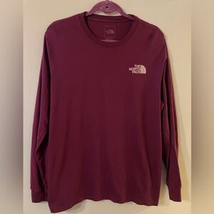 The North Face Women’s Burgundy Berry Long Sleeve Logo Tee Sz XL